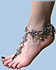 Crystabel slave anklet shown w/silver-tone and clear aurora borealis beads