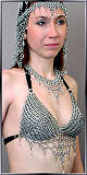 Crystalweave bikini top w/clear AB beads. Shown w/an Amira necklace