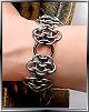 Steel-lace bracelet in steel
