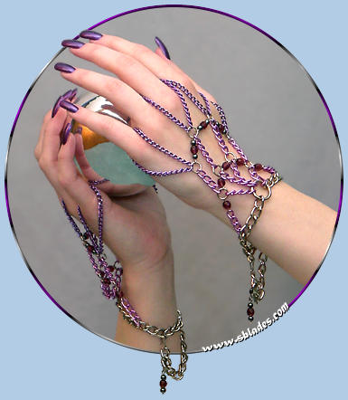 WebArt hand bracelet in amethyst purple