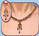 CaptiveLink necklace & earrings shown w/iridescent purple beads